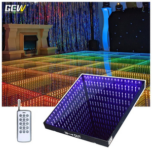 GEVV 3D Effect LED Dance Floor Infinity Abyss Illuminated Light Up Led Magnet Dance Floor For Wedding Party