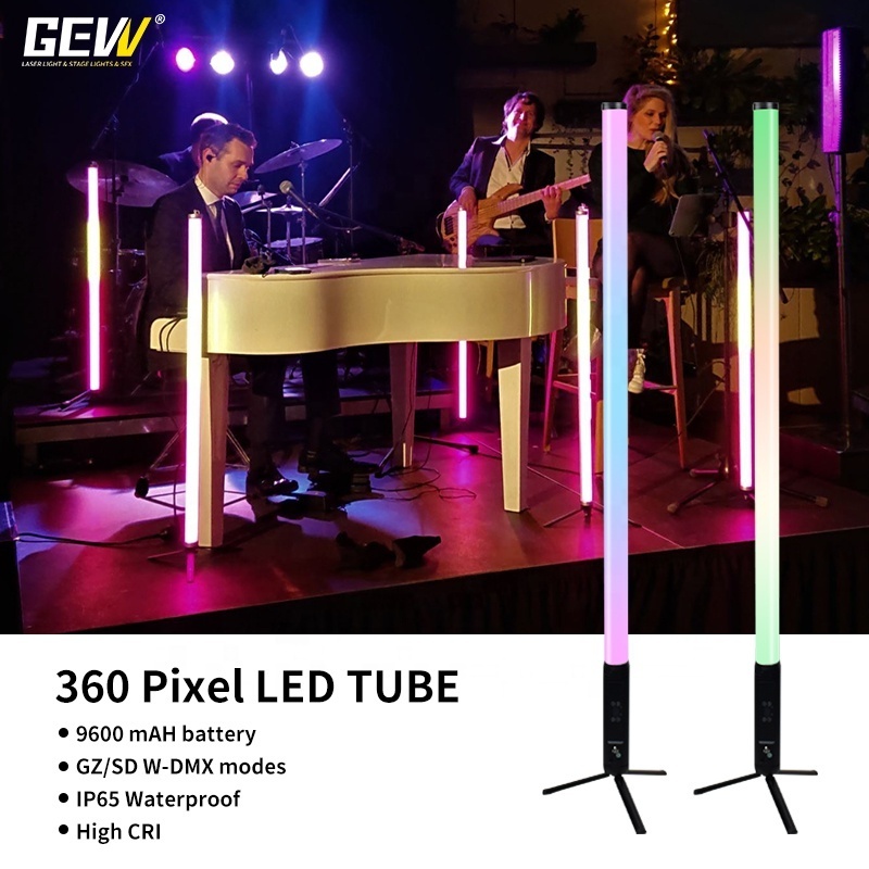 360 Battery Powered Wireless Remote Control DMX Titan LED Pixel Tube Light For Disco DJ Night Club