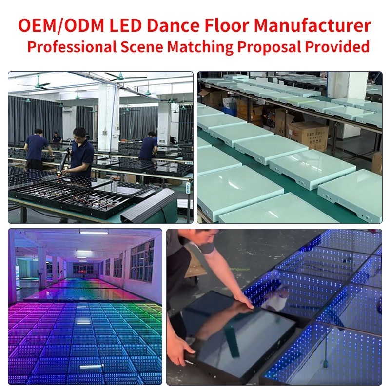 Led Dance Floor Outdoor Portable LED Pixel Dance Floor Wireless DMX Remote Control Magnet Dance Floor For Wedding Party