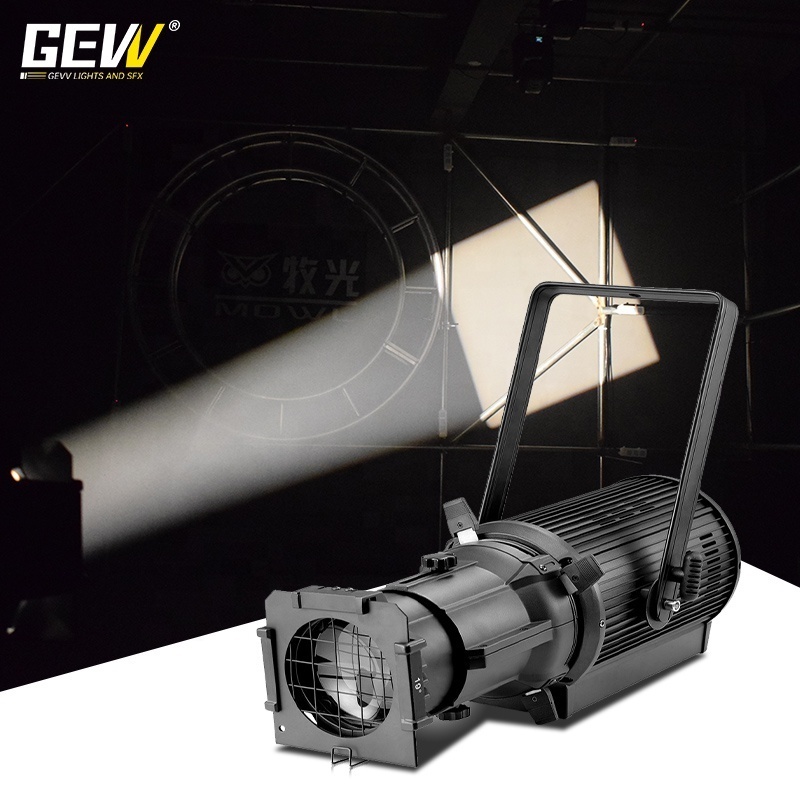 GEVV 300W LED Ellipsoidal Light Professional Theater Stage Light Warm White LED Profile Light for Studio Show