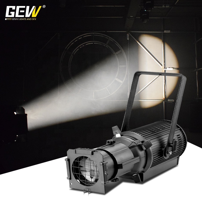 GEVV 300W LED Ellipsoidal Light Professional Theater Stage Light Warm White LED Profile Light for Studio Show