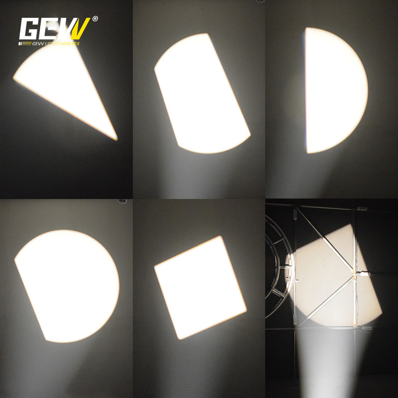 GEVV Professional Stage Lighting 200W LED Follow Spotlight Profile Light With Zoom for Theater