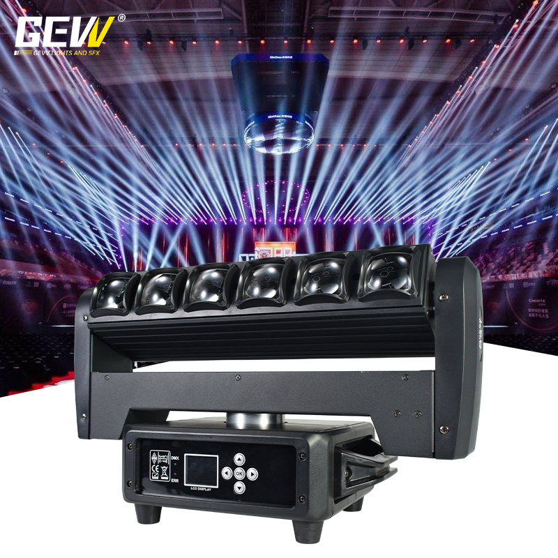 GEVV 6x40W Night Club Lights Disco 6 x 40W RGBW 4in1 LED Pixel Beam Zoom Wash Moving Head Bar Light