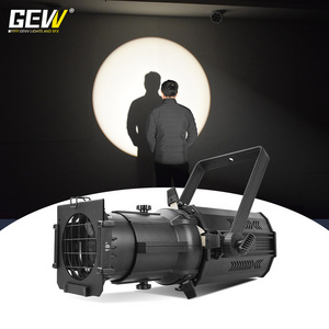 GEVV Professional Stage Lighting 200W LED Follow Spotlight Profile Light With Zoom for Theater