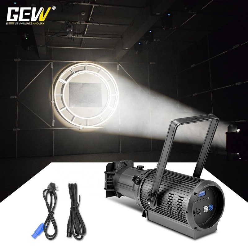 GEVV 300W LED Ellipsoidal Light Professional Theater Stage Light Warm White LED Profile Light for Studio Show