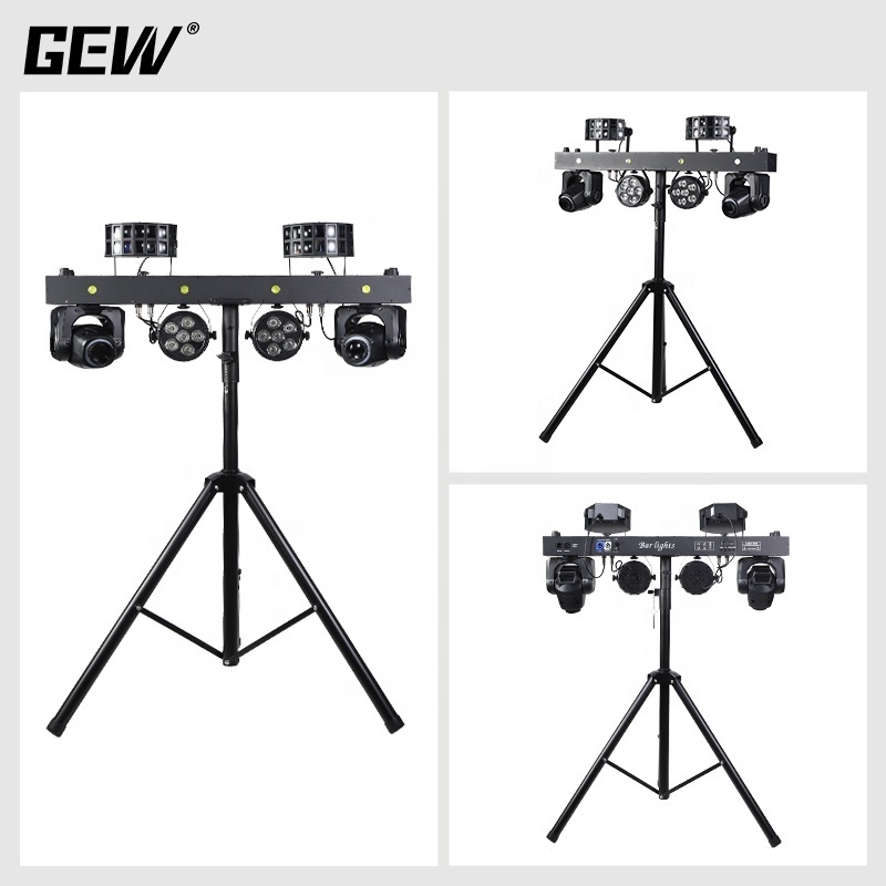 Dj Lights Disco Dj Equipment Gig Bar 4pcs 12x1w RGBW 4in1 Professional Portable Led Par Bar Stage Lighting With Stand