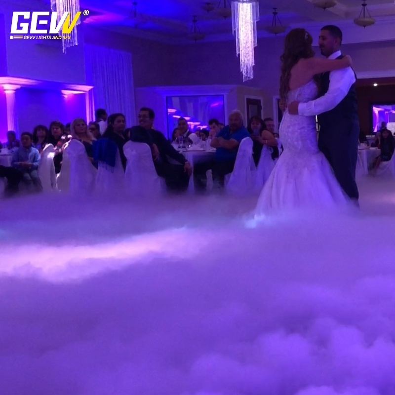 GEVV 3000w DMX Dual Output Ground Smoke Water Base Low Lying Fog Machine For Wedding Stage Disco dj party show