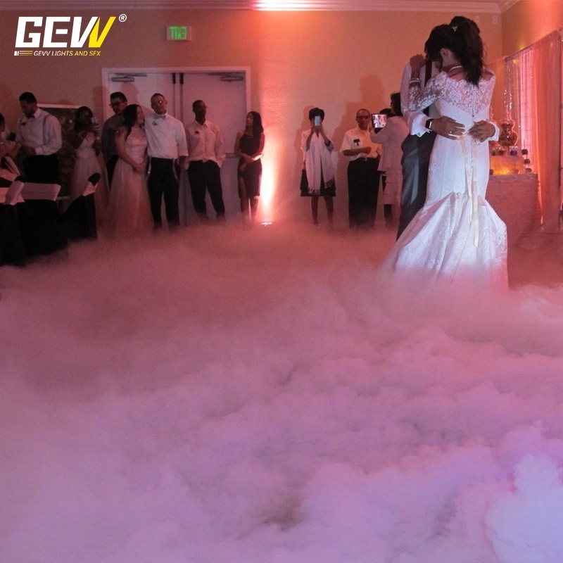 GEVV 3000w DMX Dual Output Ground Smoke Water Base Low Lying Fog Machine For Wedding Stage Disco dj party show