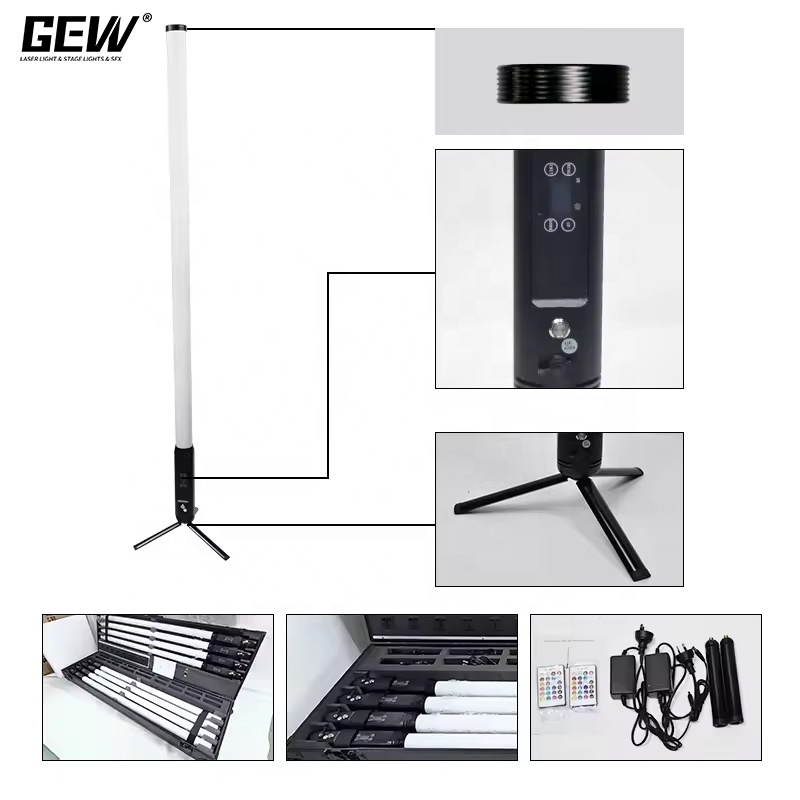 360 Battery Powered Wireless Remote Control DMX Titan LED Pixel Tube Light For Disco DJ Night Club