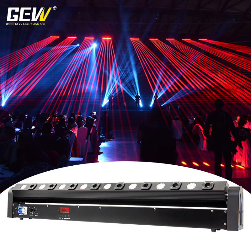 GEVV Stage Lighting Equipment 8 beam + 8 lazer DMX rgbw Beam rgb Laser moving head light for DJ night club party disco show