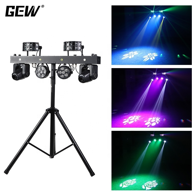 Dj Lights Disco Dj Equipment Gig Bar 4pcs 12x1w RGBW 4in1 Professional Portable Led Par Bar Stage Lighting With Stand