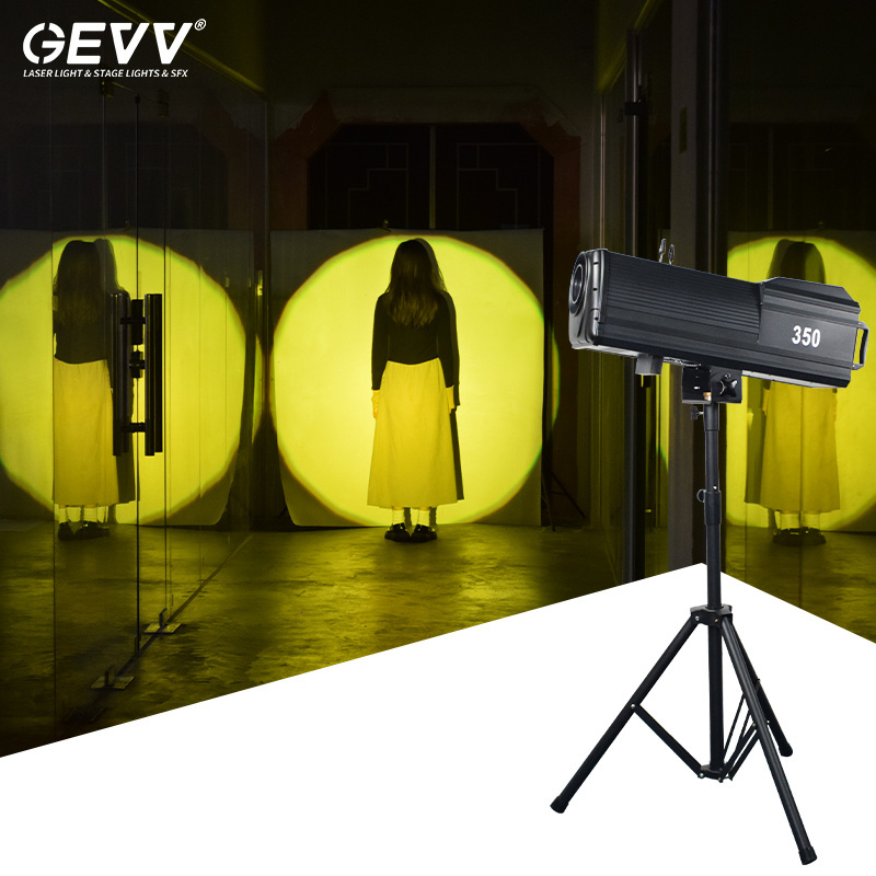 GEVV Wedding Stage Equipment LED Auto 17R 350W Follow Spot Light for Studio Show