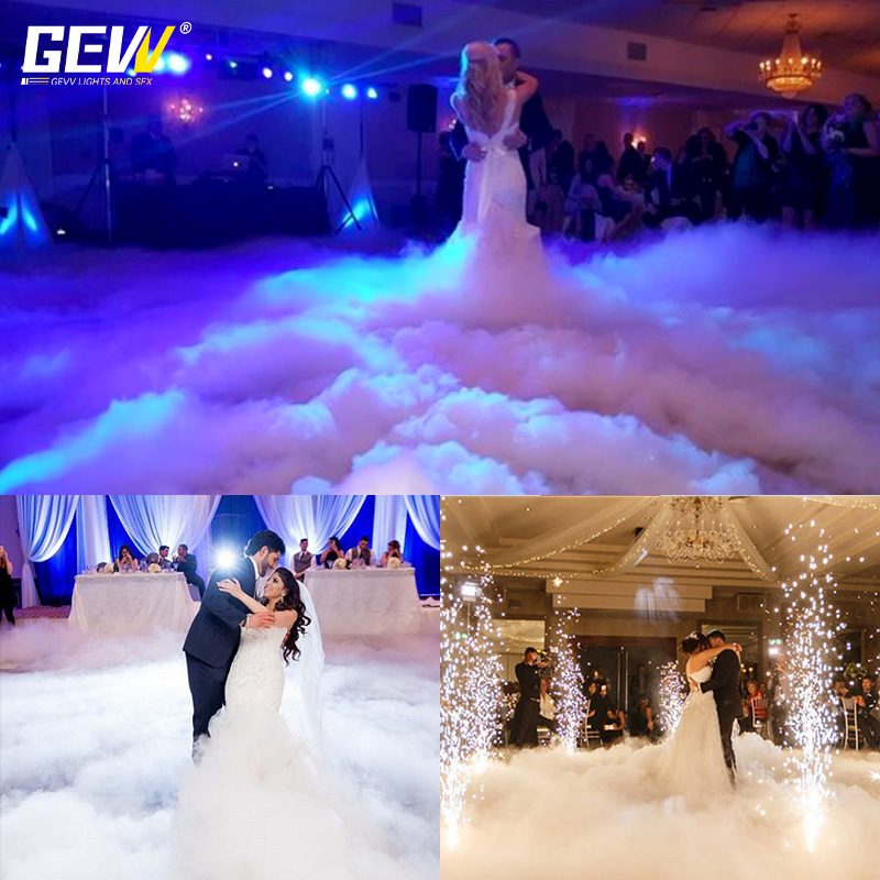 GEVV Special Effect Cloud Smoke Low Lying Nimbus 3500W Dry Ice Fog Machine for Wedding Stage Party Events