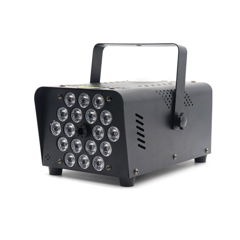 New Arrival 500W Smoke Machine with 13 Color Controllable Lights Effect Automatic Fog Machine 18 Led Wireless Remote Control