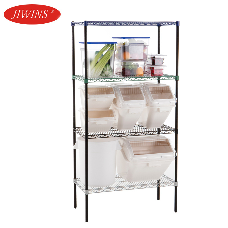 Commercial S/S 4 Tiers Stainless Steel Shelving Heavy Duty Wire Shelving Pharmacy Storage Shelving for Kichen Pharmacy