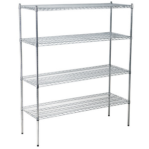 Commercial S/S 4 Tiers Stainless Steel Shelving Heavy Duty Wire Shelving Pharmacy Storage Shelving for Kichen Pharmacy