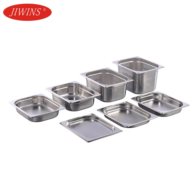 Jiwins 1/1 1/3 Ice Cream Gn Pan Gastronorm Buffet Tray Steam Table Food 304 Stainless Steel Gn Pan Container