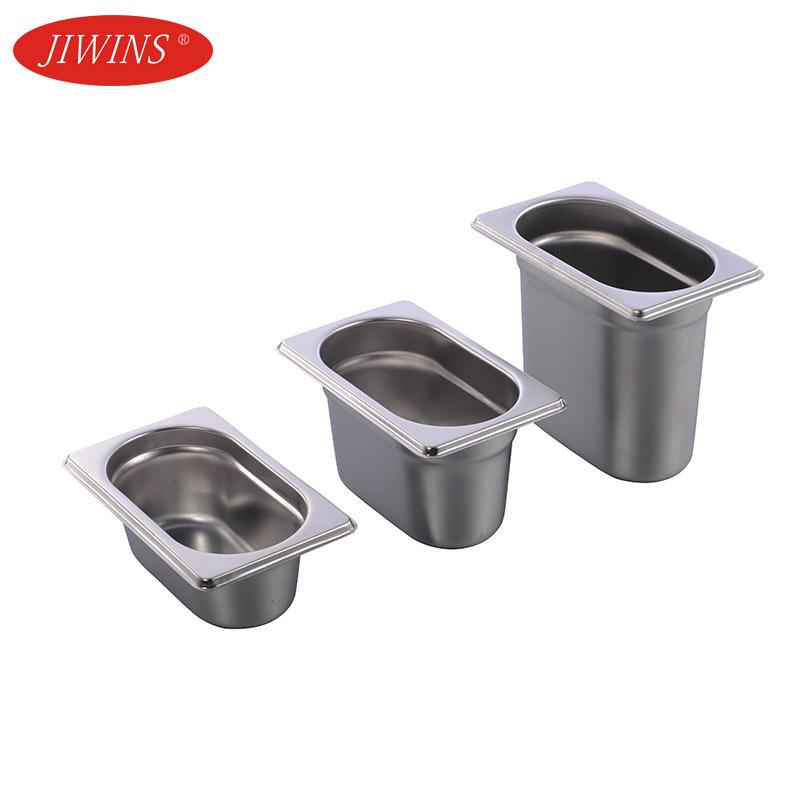 Jiwins 1/1 1/3 Ice Cream Gn Pan Gastronorm Buffet Tray Steam Table Food 304 Stainless Steel Gn Pan Container