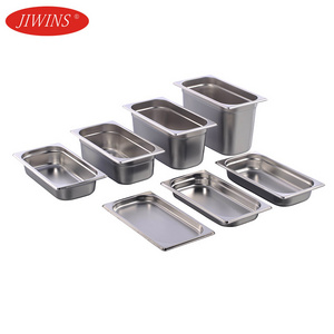 Jiwins 1/1 1/3 Ice Cream Gn Pan Gastronorm Buffet Tray Steam Table Food 304 Stainless Steel Gn Pan Container