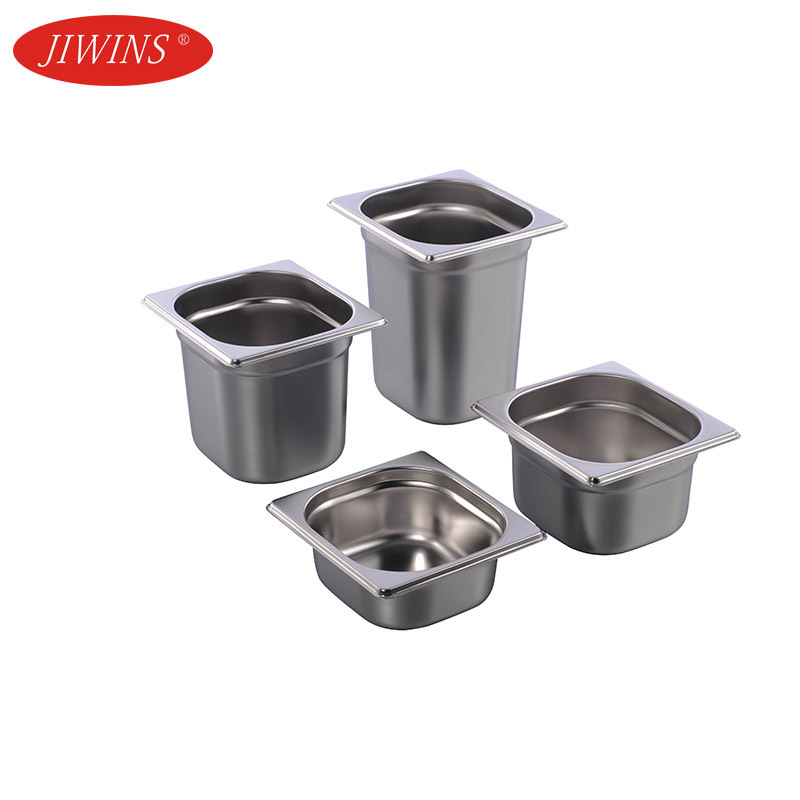 Jiwins 1/1 1/3 Ice Cream Gn Pan Gastronorm Buffet Tray Steam Table Food 304 Stainless Steel Gn Pan Container