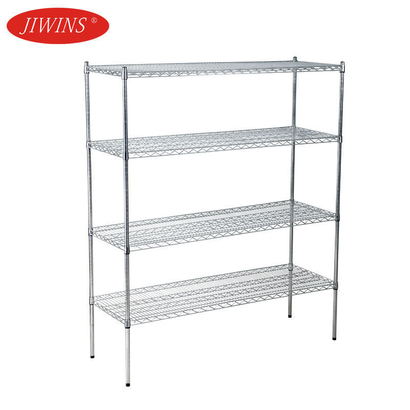 Factory Wholesale Multiple Sizes Universal Adjustable Durable Movable 4 Wheels Multipurpose Storage Wire Shelving Shelf