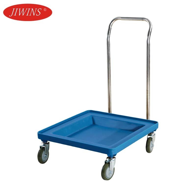 JIWINS Restaurant Supplies Dish Tray Flatware Cup Storage Cart Glass Rack Dolly without Handle Glass Rack Trolley for Canteen