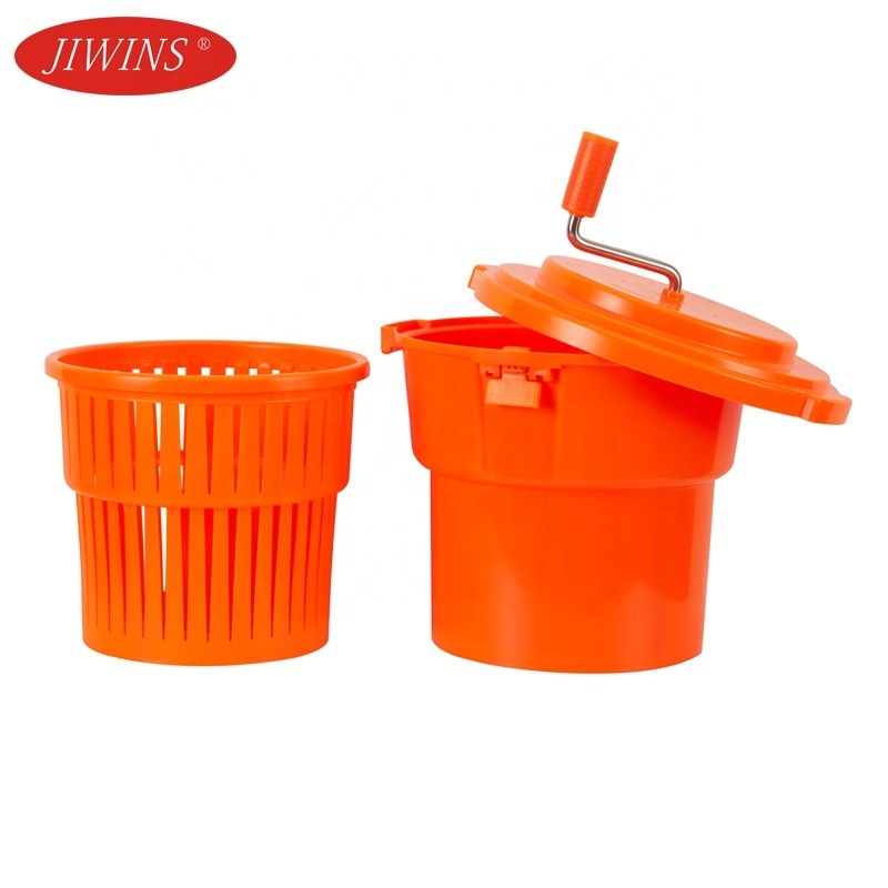 Commercial Kitchen Salad Spinner PP Plastic 9.5L/2.5Gal Silicone Vegetables Fruit Dryer Small Salad Spinner for Hotel Restaurant