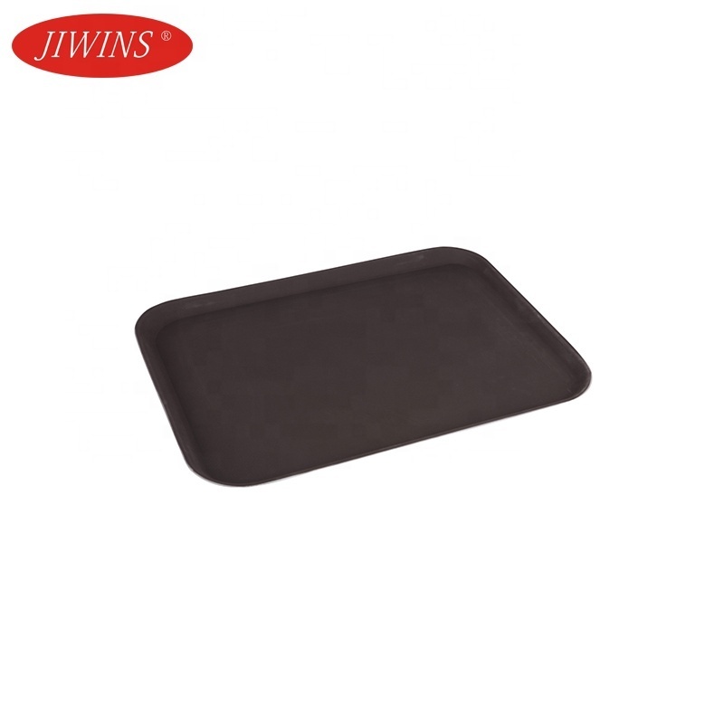 Custom Restaurant Non Slip Fast Food Tray Fiber glass Jiwins Rectangle Standard Fiber Glass Serving Tray