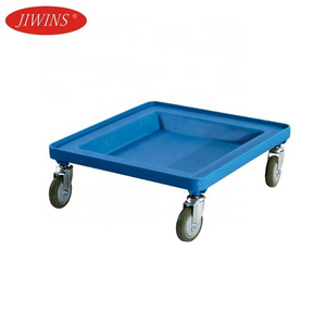 JIWINS Restaurant Supplies Dish Tray Flatware Cup Storage Cart Glass Rack Dolly without Handle Glass Rack Trolley for Canteen