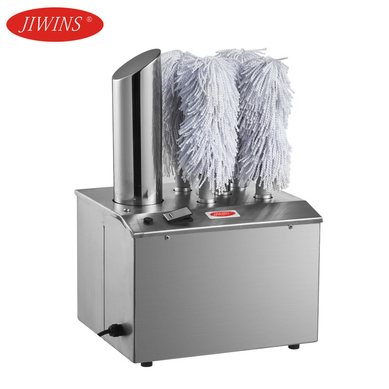 Jiwins Factory Stainless Steel Electric Commercial Glassware Dryer Polishing Washer Wiping Machine Wine Glass Cup Polisher