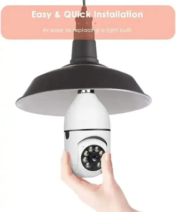 Factory hot selling 360 degree CCTV bulb camera wifi network camera bulb 480P light bulb WIFI camera  Family guardianship