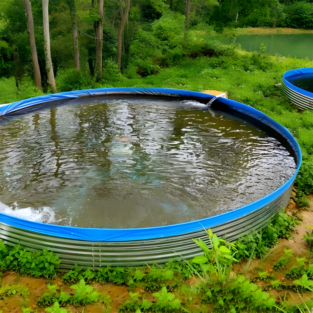 Wholesale Custom Economic Agricultural aquaculture RAS equipment fish pond Pvc canvas round fish pond shrimp pond