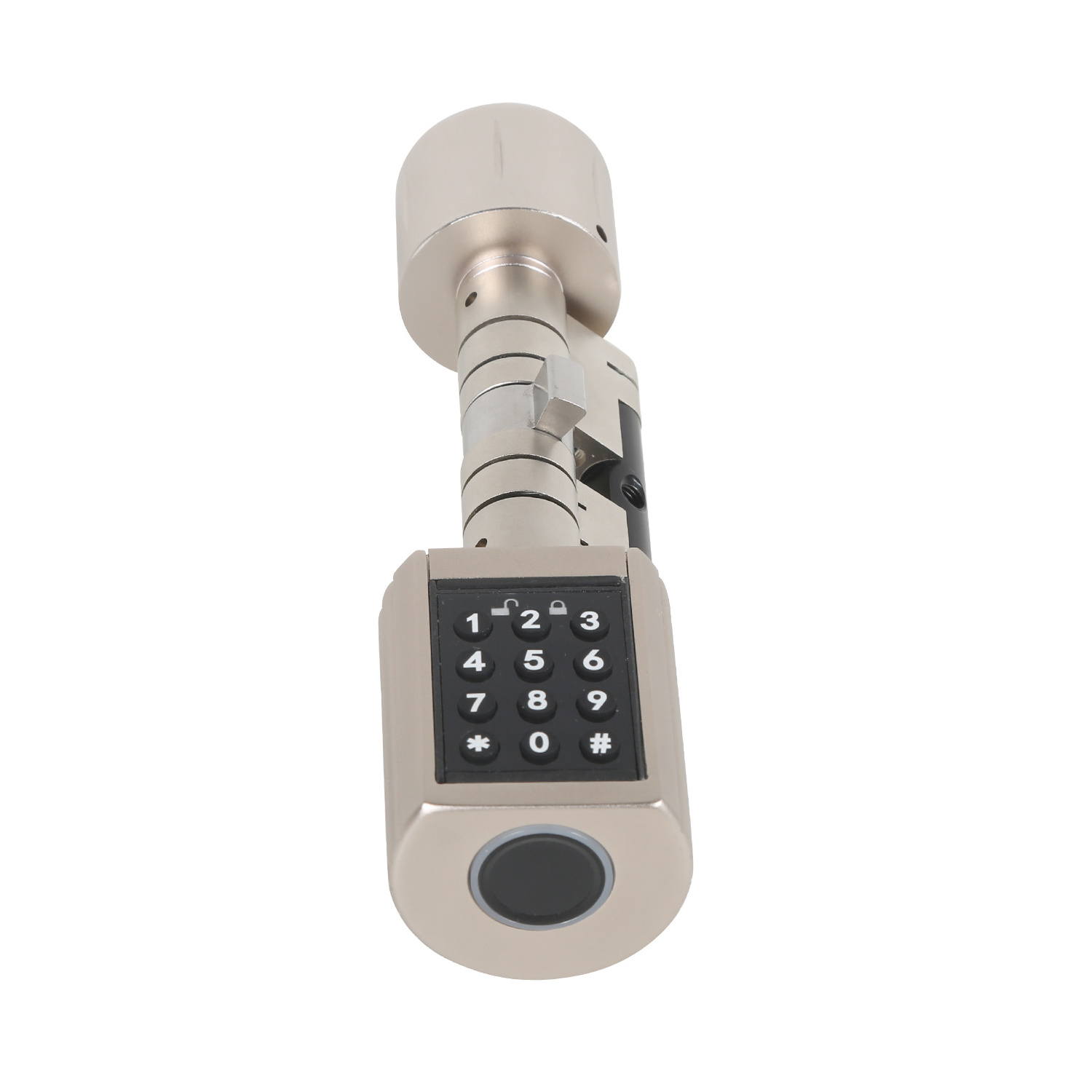 JIXIN lp65 knob Small Tuya TTLOCK  Ble Wifi Keyless Biometric Fingerprint Smart Cylinder Lock