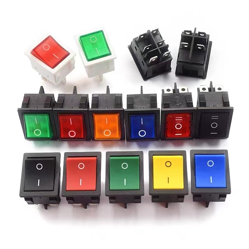 PINYI momentary rocker switch 3 position on off on 16(4)A 250V  KCD4 scambia rocker