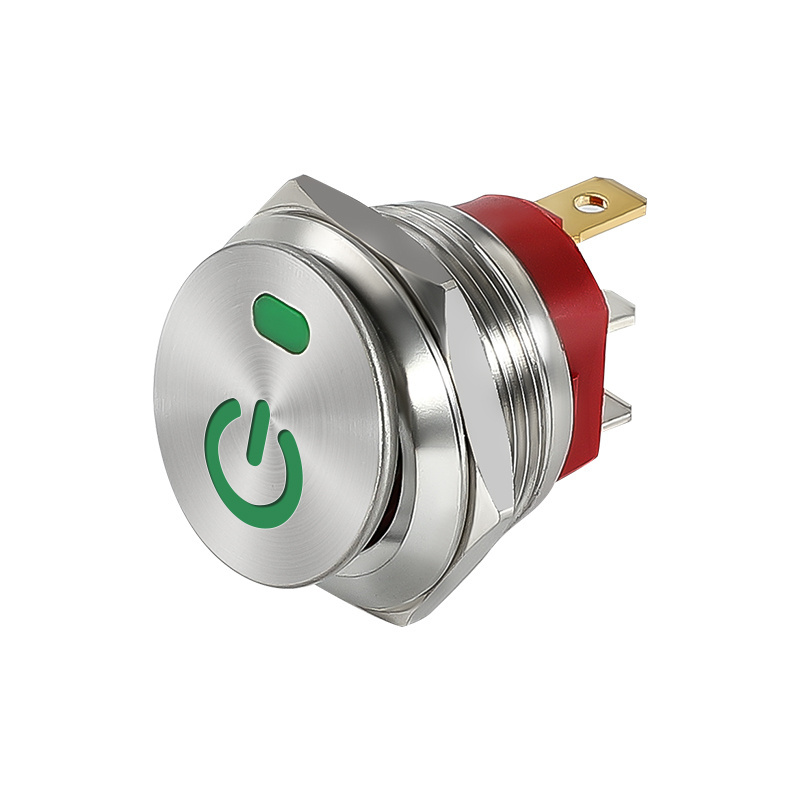 JIXIN 2023 New Product  Dial  Switch 22m Customized Power Logo metal push button  switch illuminate