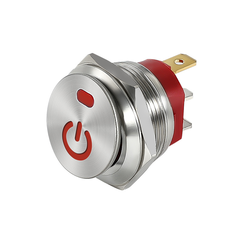 JIXIN 2023 New Product  Dial  Switch 22m Customized Power Logo metal push button  switch illuminate