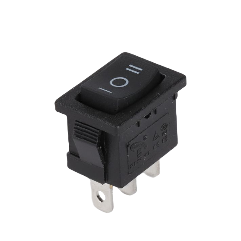 PINYI 6A/250V 10A/125V 21x15mm Switch Panel 3 Position ON-OFF-ON KCD3-1121N Black Rocker Switches