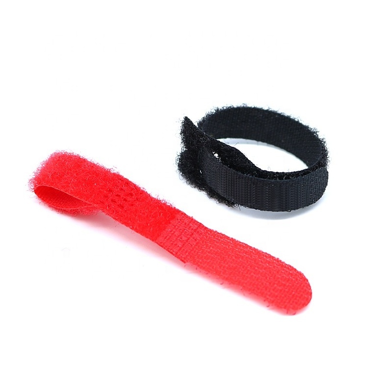 Hot selling adjustable  back to back fastener tape Colorful nylon double side hook and loop cable strap wrap tie