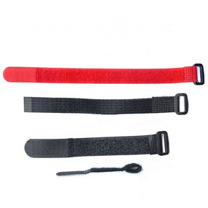 Strong Adjustable Fastening wraps straps with plastic buckle Nylon Adjustable Reusable Hook and Loop Wire Cable Ties