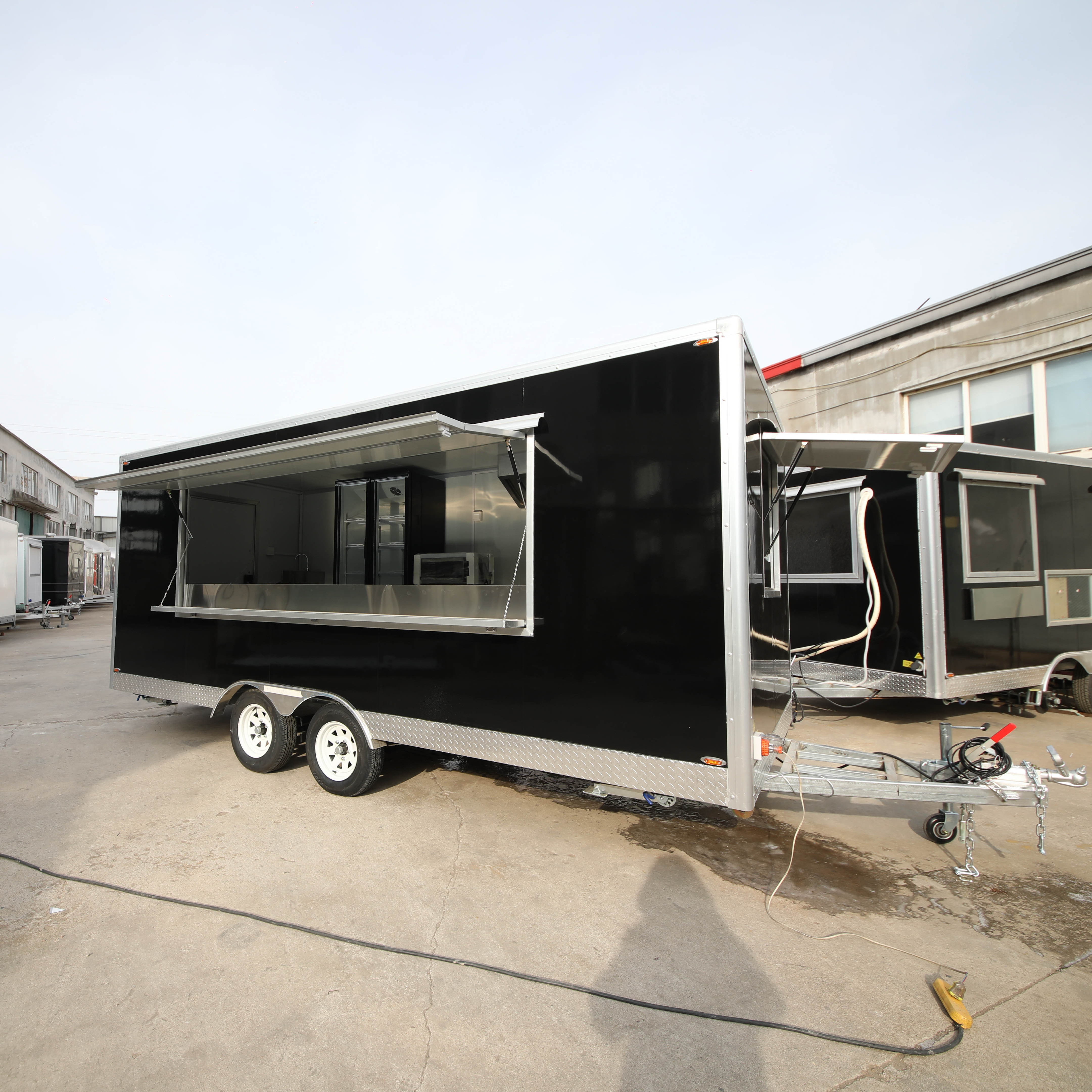 12ft Fully catering  Food Truck hot dog USA Customized Food Trailer With Full restaurant Kitchen Mobile food car