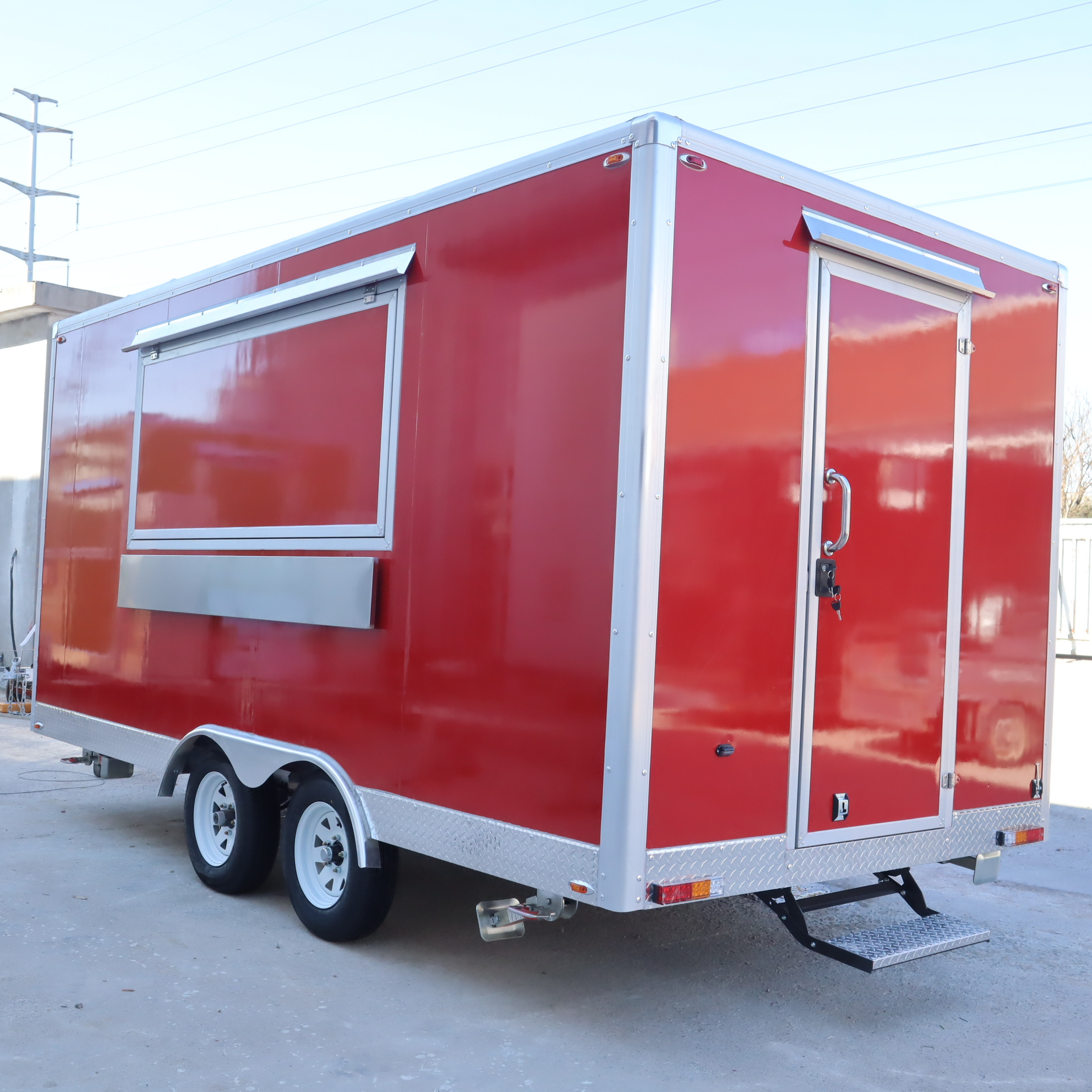 Megastar commercial food van concession street mobile food truck cart fast food trailer for sale usa europe Australia