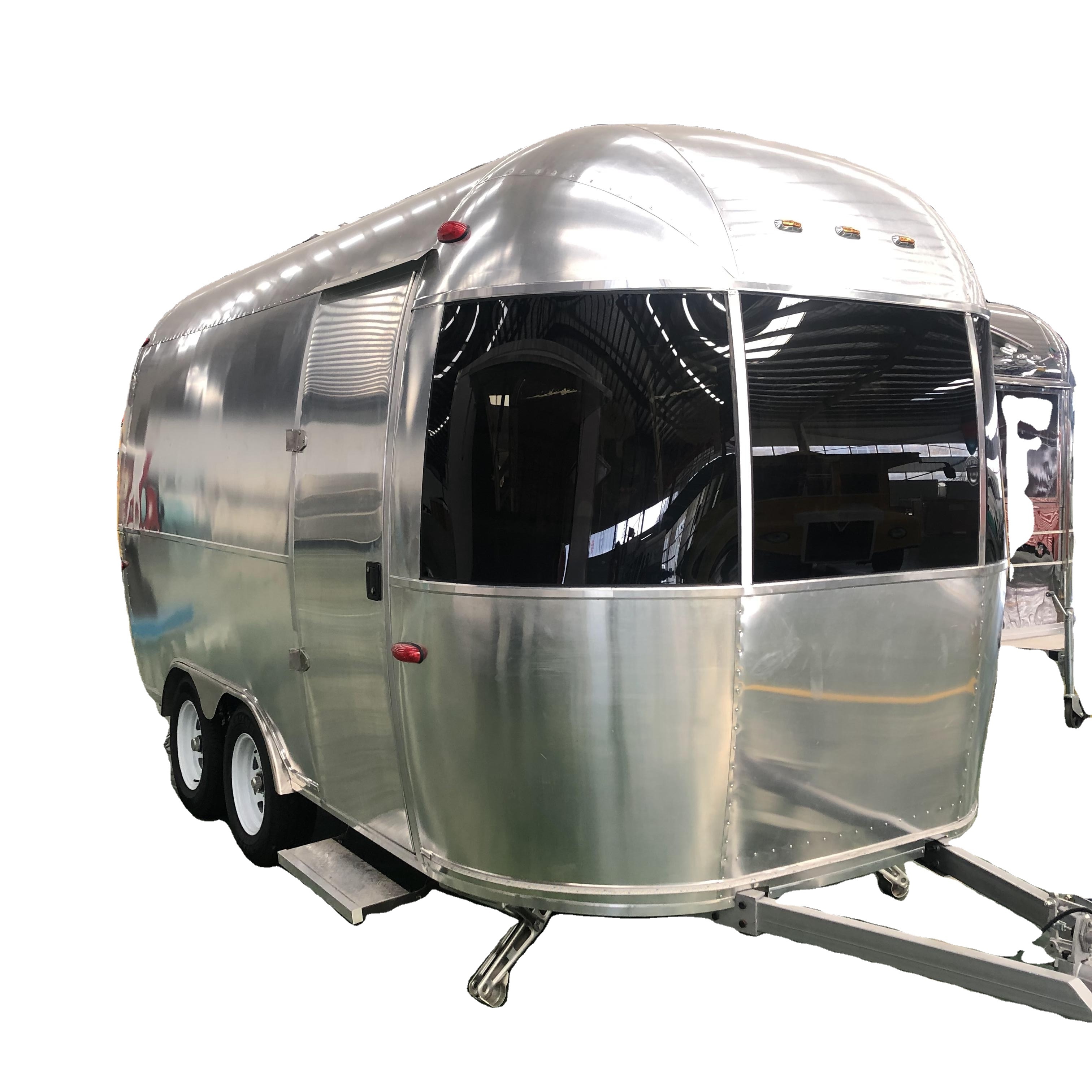 Juxing Mobile Kitchen Pizza BBQ Fast Food Trailer Airstream