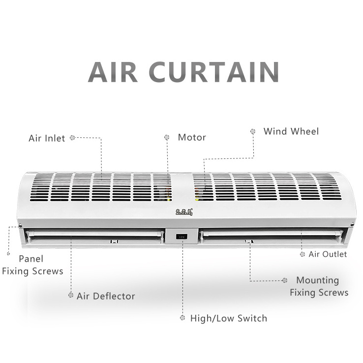 Hot sale regular commercial air curtain for hotel restaurant supermarket