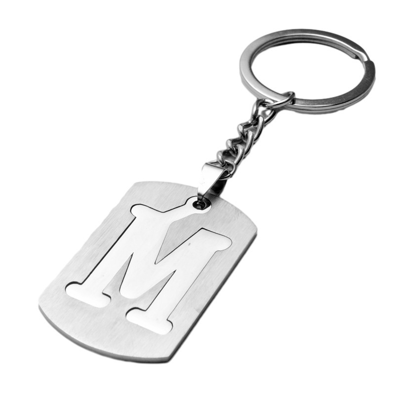 Vigreat Blank Sublimation Keychain Metal Key Rings Custom Name Stainless Steel DIY Stamping Blank Keyring Pet Tag