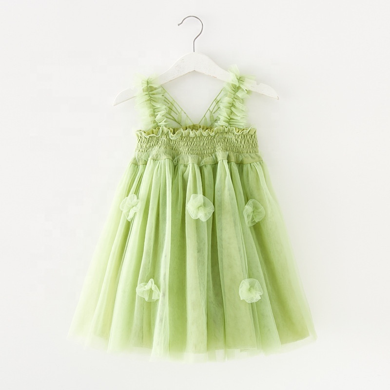 New Butterfly Girls Dress 2024 Baby Birthday Sweet Mesh Dressing Gauze Children's Party Princess Dress For Girl