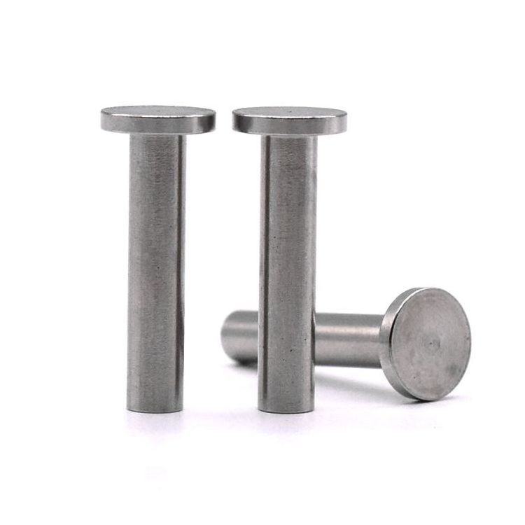 Jiyan Factory Grooved Clevis Pins Stainless Steel Locking Pins  Flat Head Cylindrical Pin