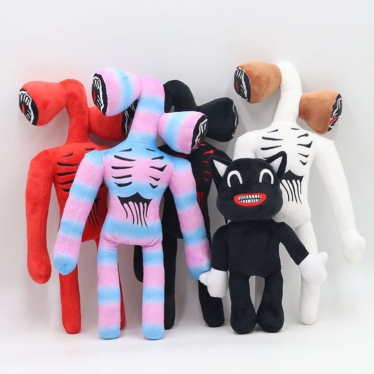 Wholesale Anime Siren Head Plush Toy Cartoon Sirenhead Stuffed  Doll Horror Black Cat Peluches Toys