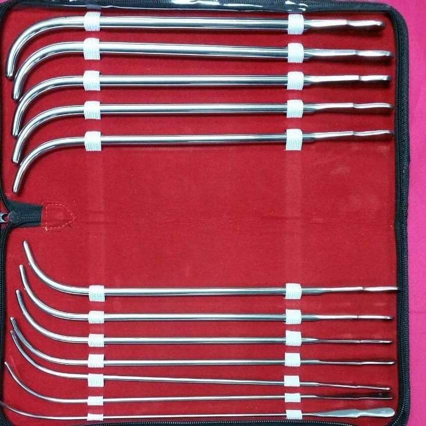 Top Of Our Production Hot Selling Hegar Dilator Set Uterine Urethral Diagnostic Surgical Sounds 8Pcs, with case