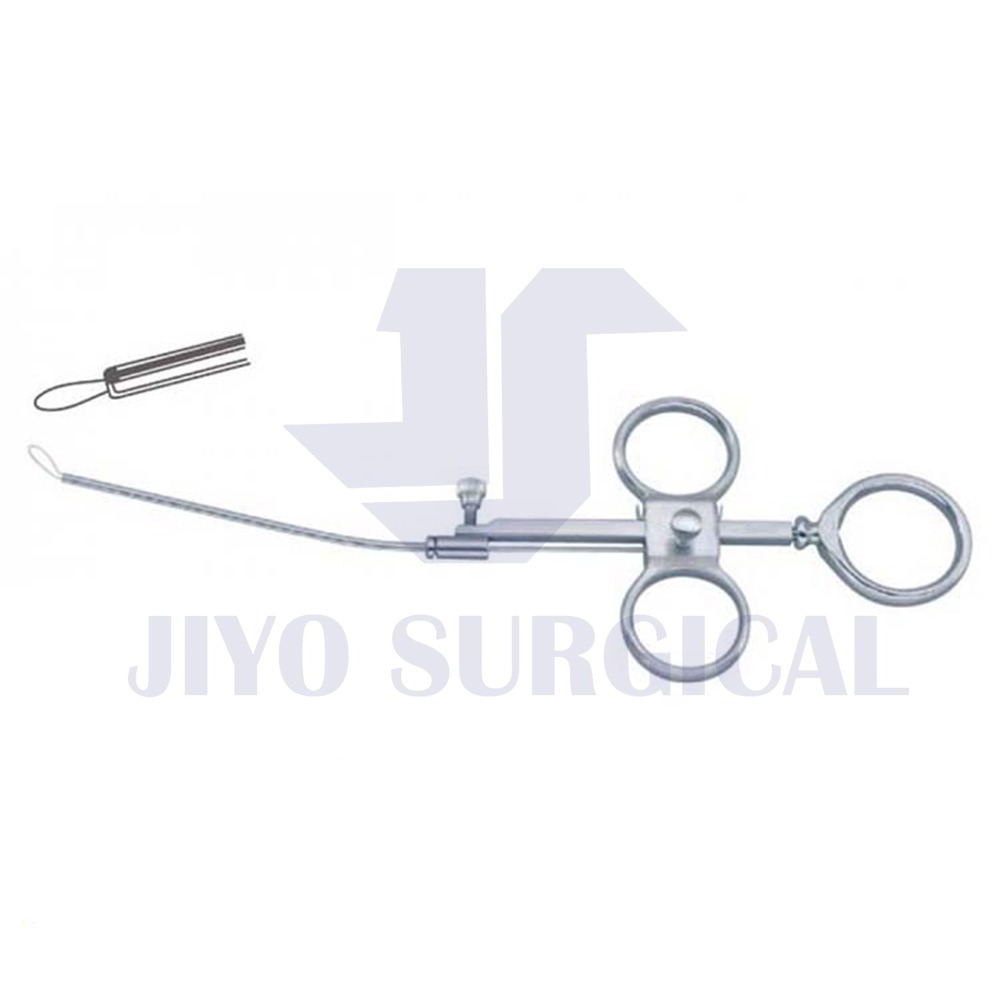 Stainless Steel  KRAUSE-VOSSPolypus Snares Ear Forceps, close tip, Length 18.5 cm/  Instruments/ Stainless Steel