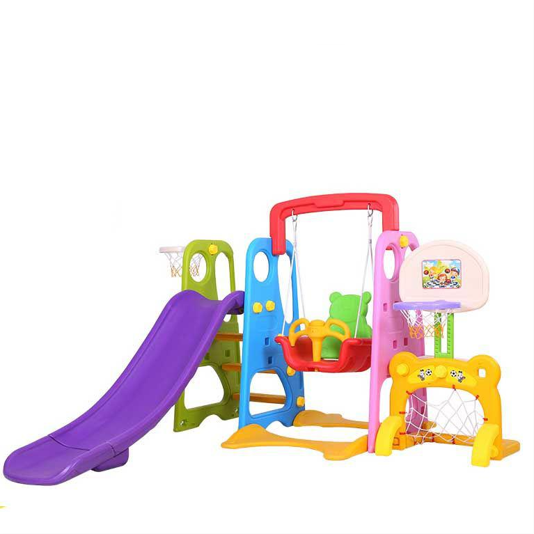 Children Indoor Playground Equipment Plastic Slide And Swing Play Set Toys For Kids